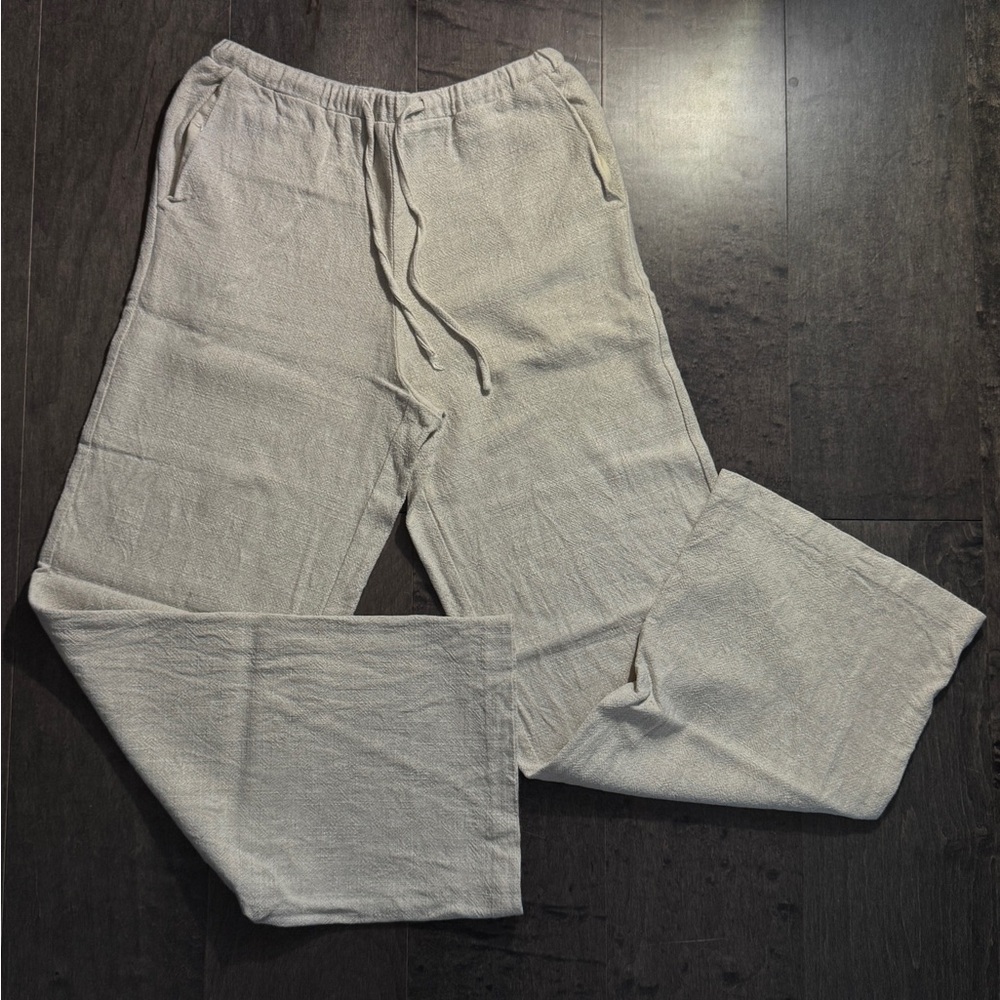 Josefine HJ x NA-KD linen-blend trousers